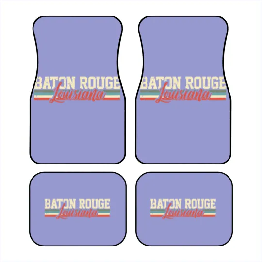 Discover Baton Rouge Louisiana Vintage Gift Car Mats