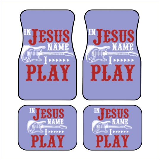 Discover In Jesus Name I Play Guitar Christian Guitar Player Car Mats