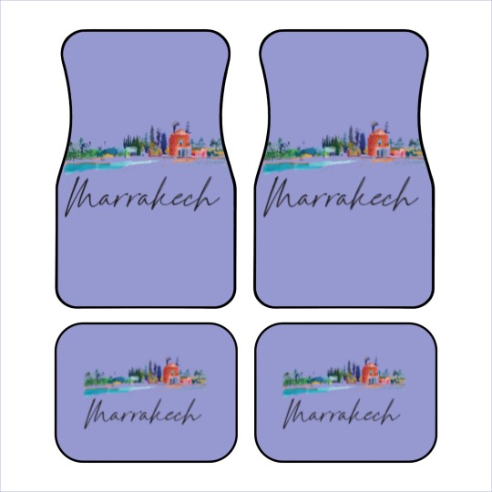 Discover 70s distressed Marrakech Morocco single Art Car Mats