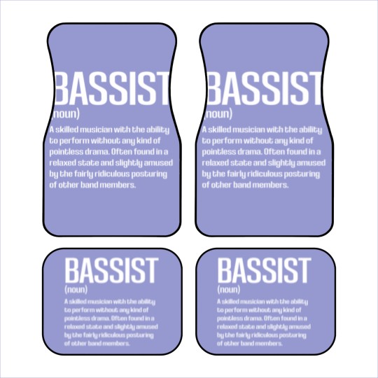 Discover Funny Bass Player Bassist Definition Car Mats