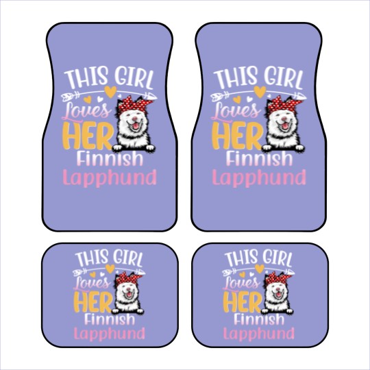 Discover This Girl Love Her Finnish Lapphund Dog - Dog Lover For Women - Car Mats