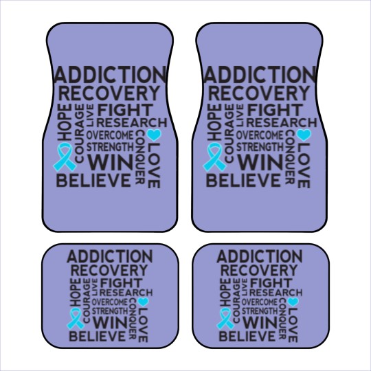 Discover Addiction Recovery Awareness Ribbon - Addiction Recovery Awareness - Car Mats