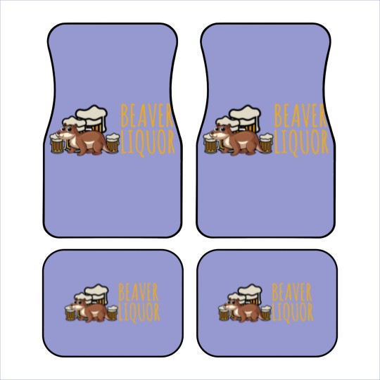 Discover Funny Beaver Liquor Animal Pun Beer Lover Drinking Car Mats