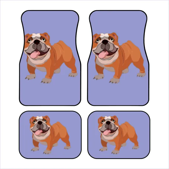Discover Happy bulldog Car Mats