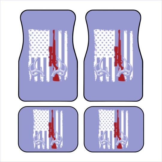 Discover Deer Hunting American Flag Car Mats