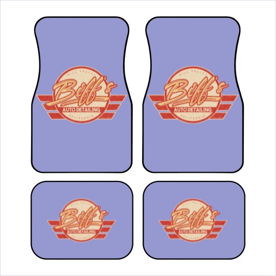 Discover Biff's Auto Detailing in Distressed Red - Back To The Future - Car Mats