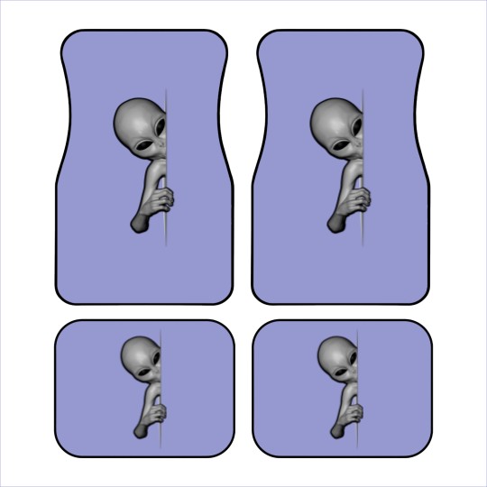 Discover Grey Alien Peeking - Zeta Reticuli Ufonaut - UFO Abduction Car Mats