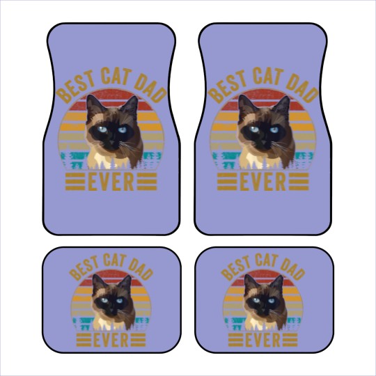 Discover Retro Vintage Best Cat Dad Ever Fathers day Siamese Cat Car Mats