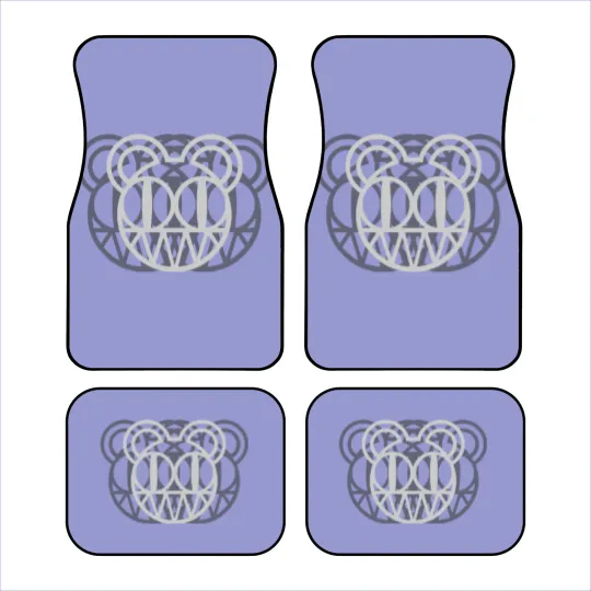 Discover Radio Bear Retro Minimalist Color Design Grey - Bear - Car Mats