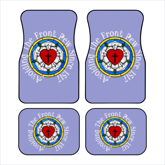 Discover Funny Martin Luther Rose 1517 For Lutheran Confirm Car Mats