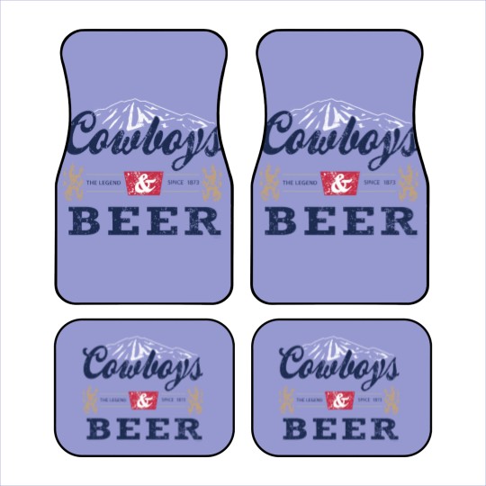 Discover Cowboys And Beer Car Mats, Vintage Vibe Western Car Mats