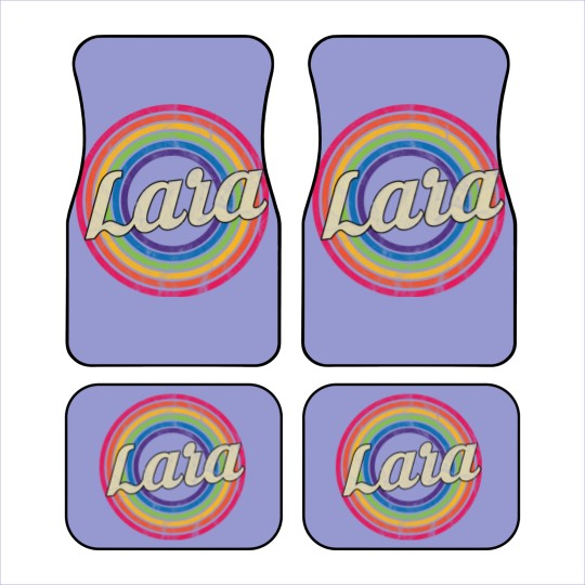 Discover Lara - Retro Rainbow Faded-Style - Lara - Car Mats