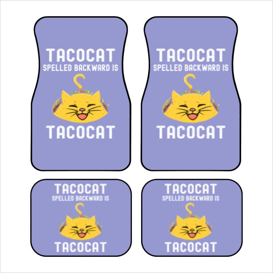 Discover Tacocat Spelled Backward Is Tacocat Lover Cat & Taco Car Mats
