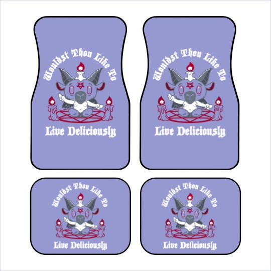 Discover Live Deliciously - Creepy Cute - Satanic Goat - Occult - Witch - Satan - Car Mats