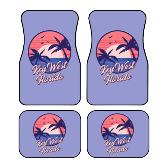 Discover Key West Florida Sunset Beach Summer Seawaves Car Mats