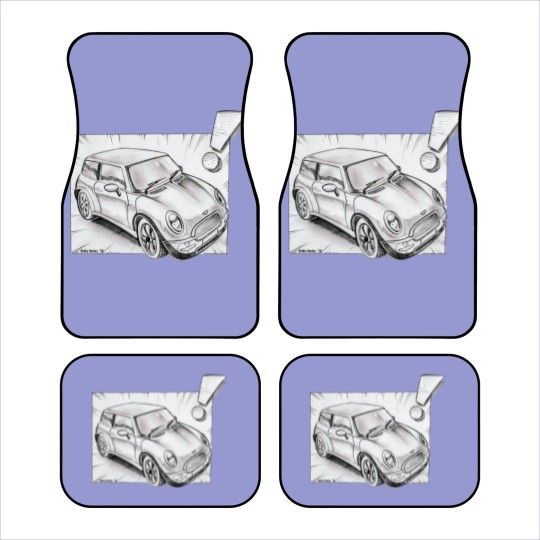Discover Mini Cooper pencil sketch - Mini Cooper - Car Mats