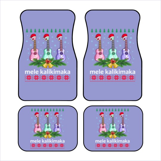 Discover Mele Kalikimaka Car Mats Ukulele Guitar Hawaii Christmas Car Mats