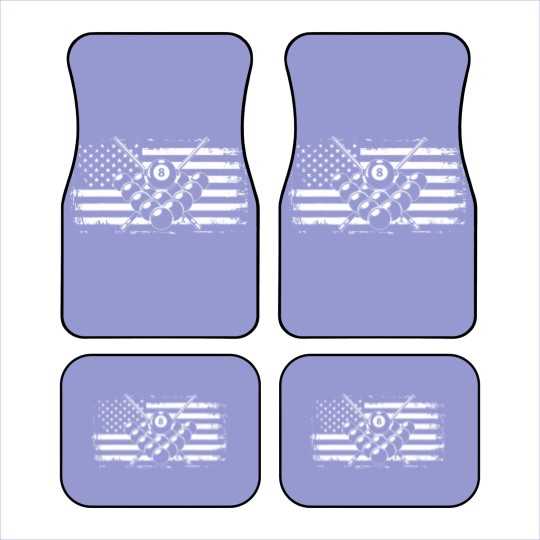 Discover Billiards Pool American Flag Car Mats