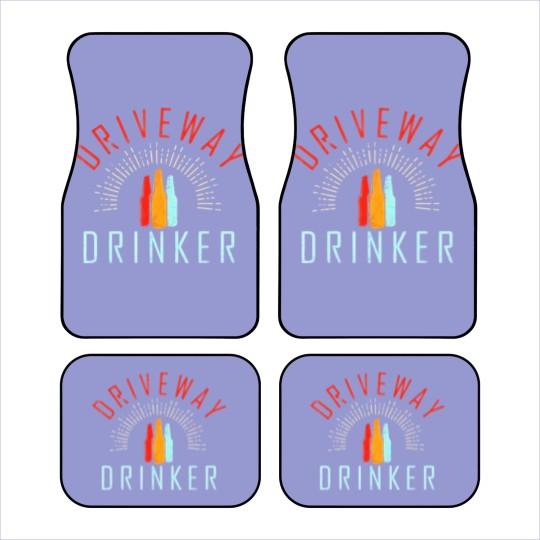 Discover Driveway Drinker Car Mats Retro Vintage Funny Car Mats