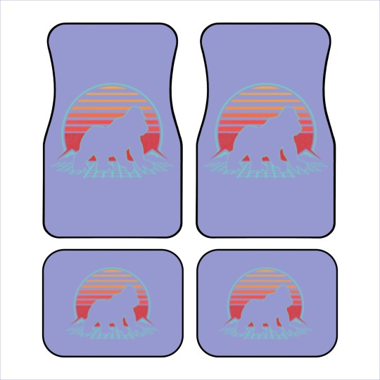 Discover Gorilla Silhouette Car Mats Silverback Retro Vintage 80s Style