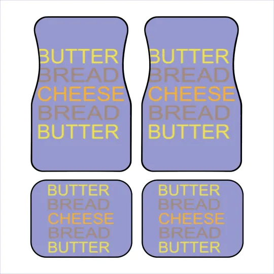Discover Butter Bread Cheese Car Mats