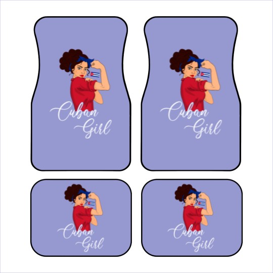 Discover Cuban Girl, Cubana Flag Cuban Girl Car Mats