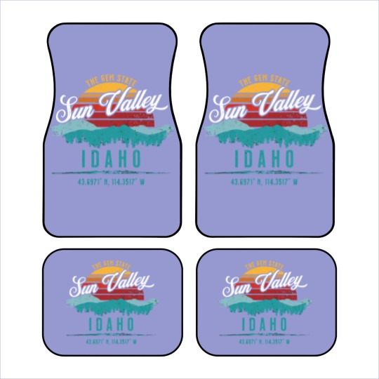 Discover Retro Sun Valley Idaho Vintage Mountains Sun Souve Car Mats