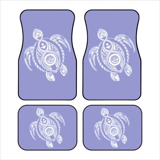 Discover Hawaii Turtle Tribal Art Car Mats
