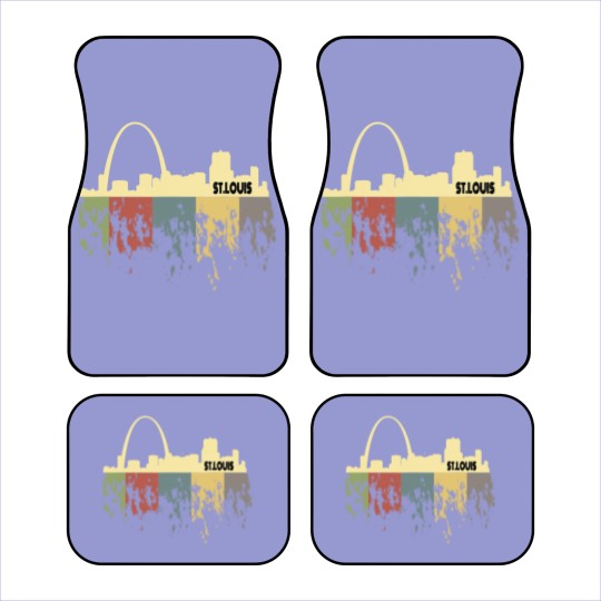 Discover Retro St Louis Car Mats Vintage 70s 80s City Silhouette Car Mats