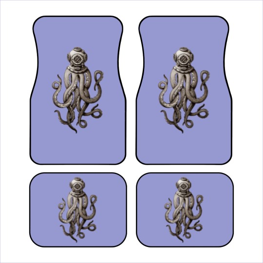 Discover Retro Fashion SCUBA Diver Weird Killer Octopus Car Mats