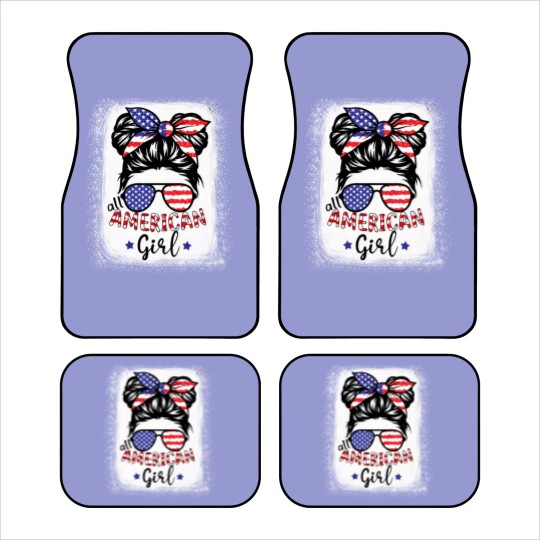 Discover All American Girl Bleached Car Mats Patriotic July 4th Car Mats