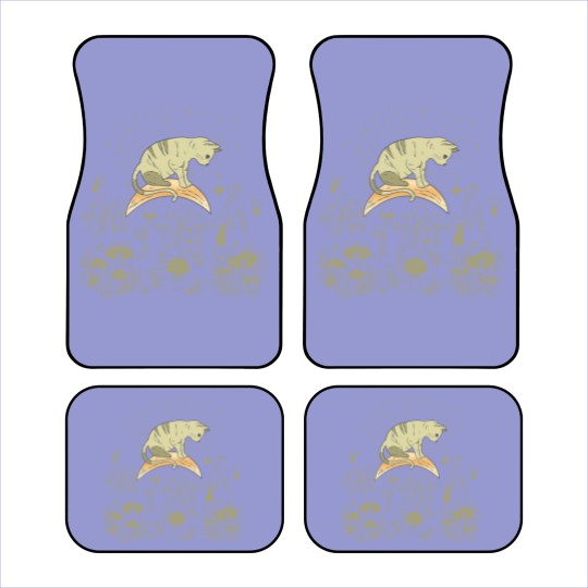 Discover Cottagecore Celestial Boho Mystical Mushrooms Moon Cat Car Mats