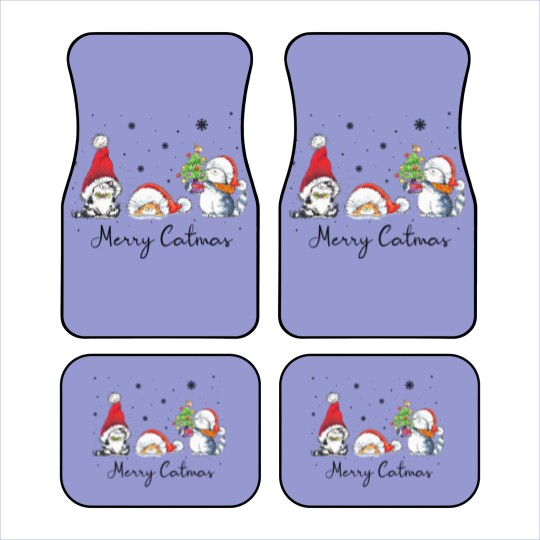 Discover Cats With Santa Hat Merry Catmas Cat Lover Christmas Gift Car Mats