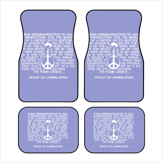 Discover Peace or annihilation Car Mats - Crass - Car Mats
