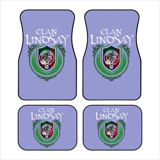 Discover Lindsay Surname Scottish Clan Tartan Crest Badge Car Mats