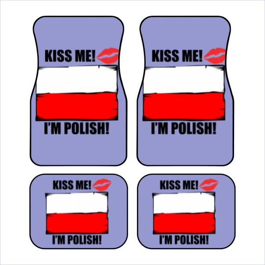 Discover Kiss Me I'm Polish Car Mats