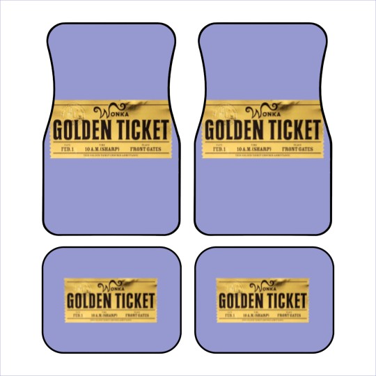 Discover Willy Wonka Golden Ticket Car Mats