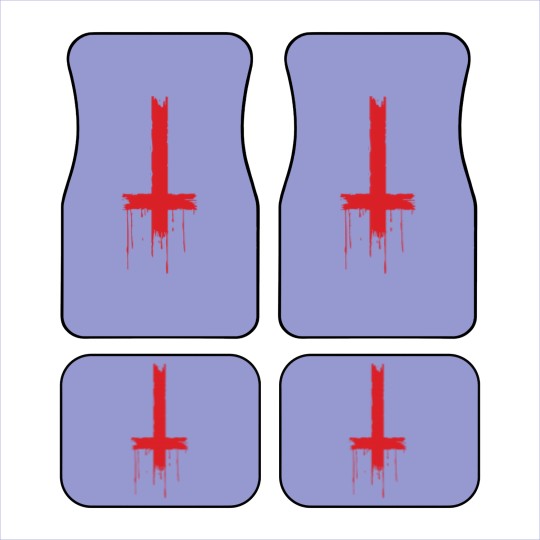 Discover Satan - upside down inverted satanic cross Car Mats