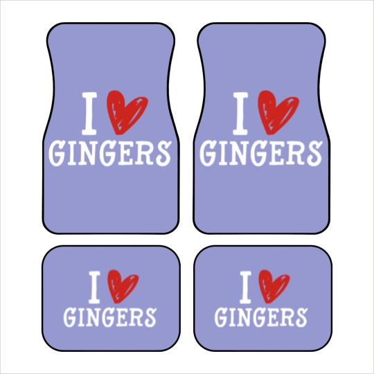 Discover Redhead Lover Irish Red Haired Men Women I Love Gingers Car Mats