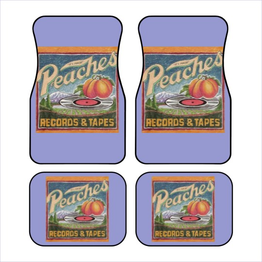 Discover Peaches Car Mats Car Mats Car Mats Car Mats Music Graphic Design Car Mats Vintage Retro Art 80s 1980s Tapes and Records Unisex Car Mats Gift