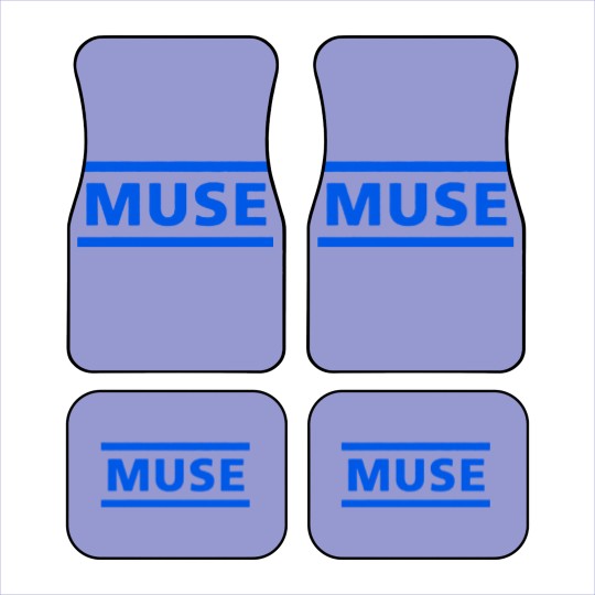 Discover Muse Unisex Car Mats: Dark Blue Logo