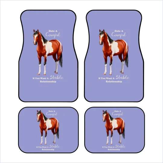 Discover Date A Cowgirl Bay Paint Horse - Horses - Car Mats