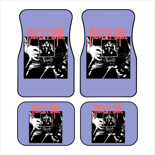 Discover Vintage 2000's Original Motley Crue Rock Band Concert Too Fast For Love Tour Black & Red Car Mats