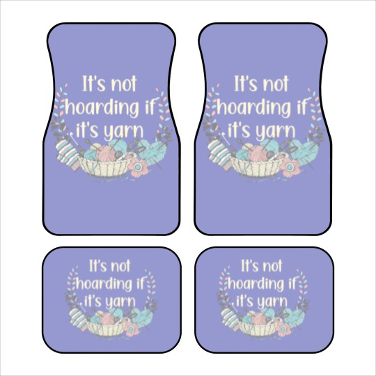 Discover Knit Crochet Collect Yarn Stash Car Mats