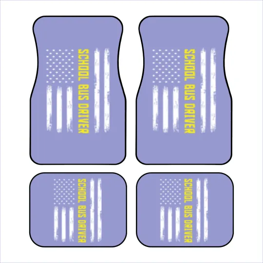 Discover School Bus Driver Proud Flag Pride Gift Car Mats
