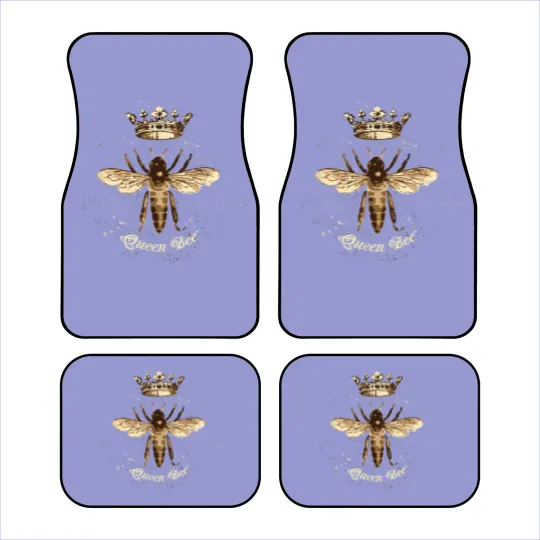 Discover Queen Bee Car Mats with Crown for Beekeepers & Bee Lovers
