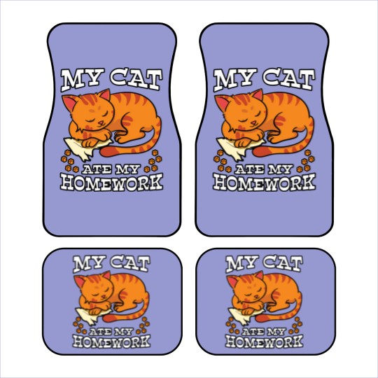 Discover My Cat Ate My Homework Car Mats