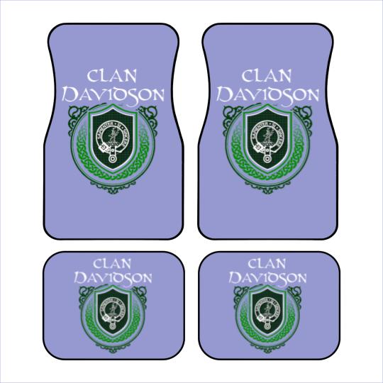 Discover Clan Davidson Surname Scottish Clan Tartan Crest Badge - Scottish Clan - Car Mats
