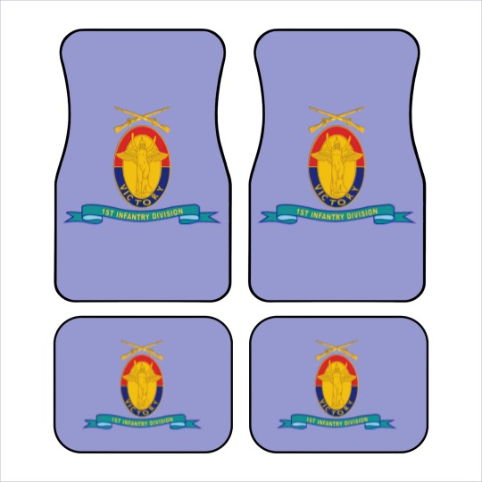 Discover Army 1st Infantry Division w Br Ribbon Car Mats