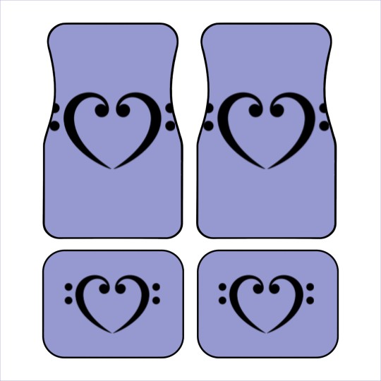 Discover Bass Clef Heart - Glow in the Dark! Car Mats